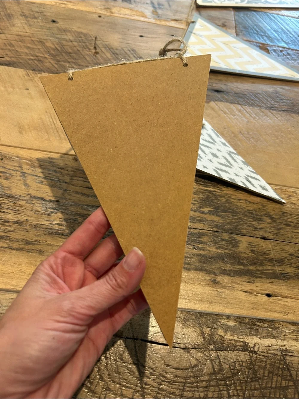 Yellow & Gray Decorative Pennant Banner Garland